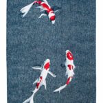 Tappeto Louis De Poortere, Pop Japanese Pond 9390, Koi design