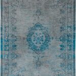 Tappeto Louis De Poortere, Fading World Grey Turquoise 8255, Medallion design