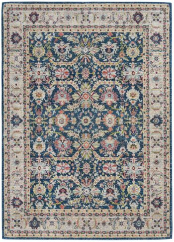 Nourison tappeto Ankara Global ANR13 NAVMT NAVY MULTI 5x8 099446498328 flat C