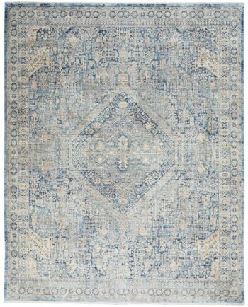 Nourison tappeto Lustrous Weave LUW02 BLUIV BLUE IVORY 8x10 099446752093