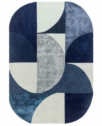 Asiatic tappeto Matrix 74 Oval Indigo