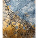 Tappeto Louis De Poortere, Cities Gold Sea 9698, Dubai design