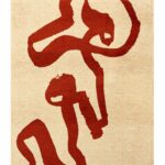 Tappeto Louis De Poortere, Craft Imperial Red 9847, Ribbon design